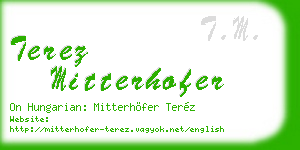 terez mitterhofer business card
